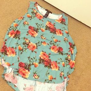 Forever 21 high low floral top